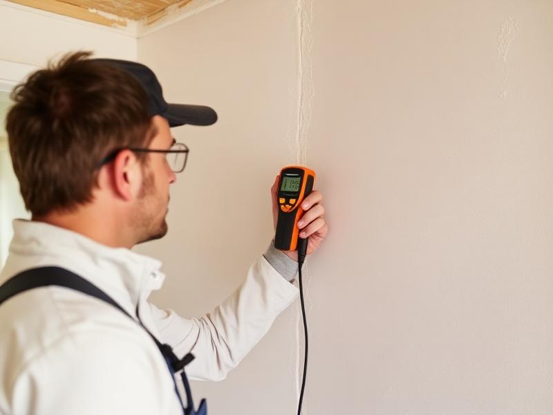 Moisture detection on drywall