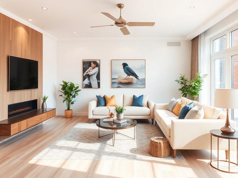 Restored modern living room